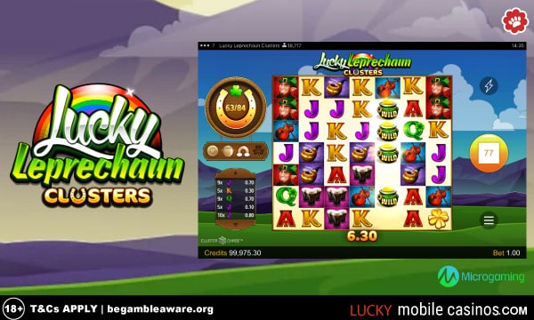 Microgaming Lucky Leprechaun Clusters Slot Game
