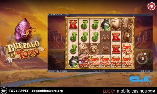 Elk Studios Buffalo Toro Slot Game