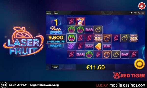 Red Tiger Laser Fruit Slot Game