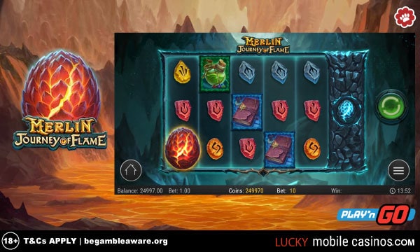 Play'n GO Merlin Journey Of Flame Slot Game
