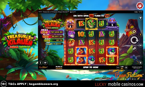 Treasures Of Kilauea Mega Moolah Mobile Slot Game